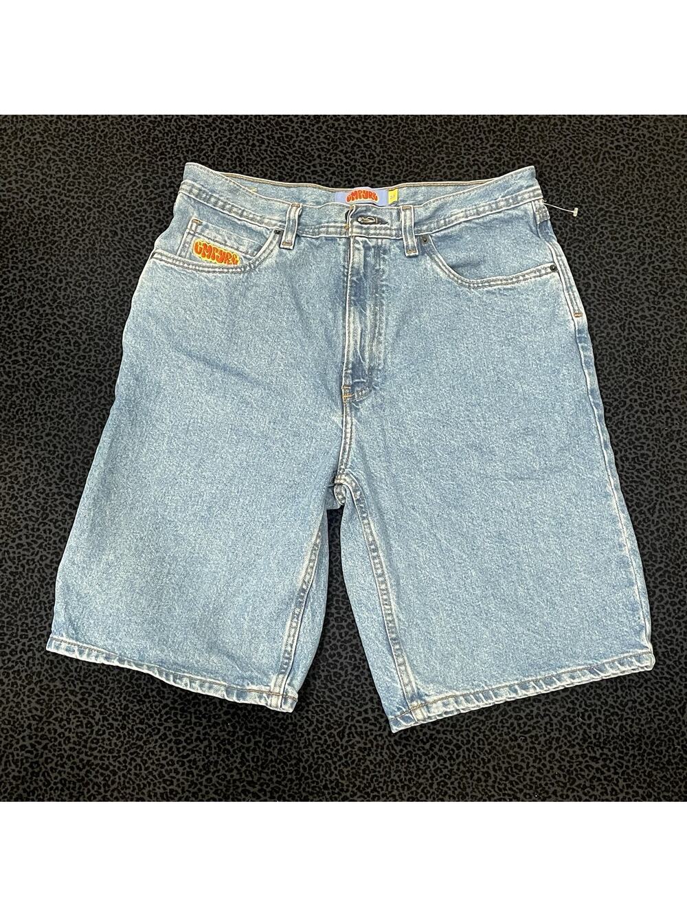 Y2K Empyre Mens Skater Jean Shorts 33 Vintage Denim Hip Hop Streetwear